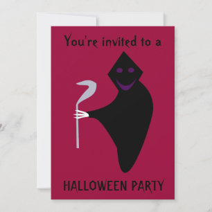 Grim Reaper Halloween Party Customizable Invitatio Invitation