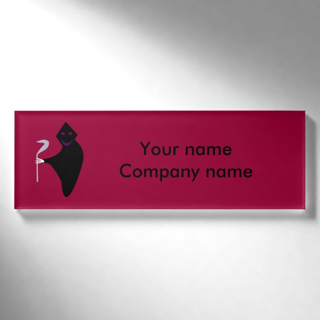 Grim Reaper Halloween Personalized Name Tag (Front)