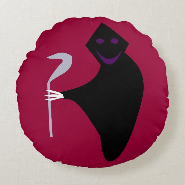 Grim Reaper Halloween Pillow (Front)