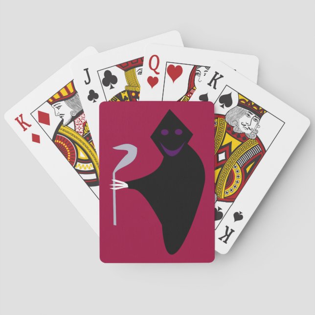Grim Reaper Halloween Playing Cards (Back)