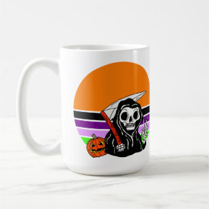 Grim Reaper - Halloween Sunset Jack O'Lantern Coffee Mug