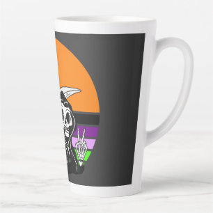 Grim Reaper - Halloween Sunset Jack O'Lantern Latte Mug