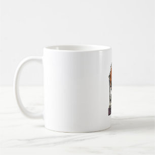 Grim Reaper Halloween Vintage Engraving White Shir Coffee Mug