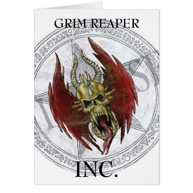 GRIM REAPER, INC. GREETINS CARD (Front)