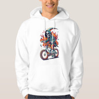 Grim Reaper On Flaming Motorcycle Bike