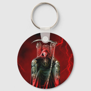 Grim Reaper On His Throne Keychain