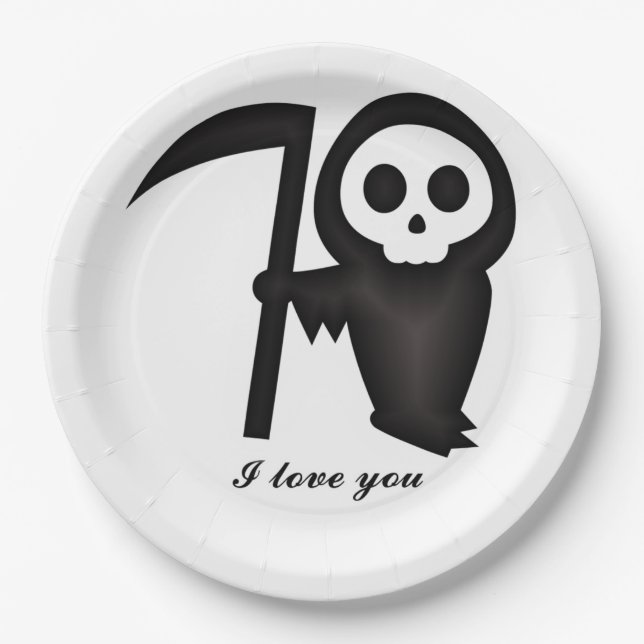 Grim Reaper Paper Plate (Front)