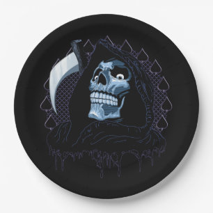 Grim Reaper Paper Plate