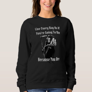 Grim Reaper Pastel Goth Halloween Costume Sweatshirt