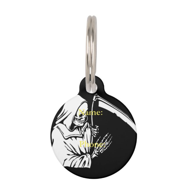 Grim Reaper Pet Tag (Front)