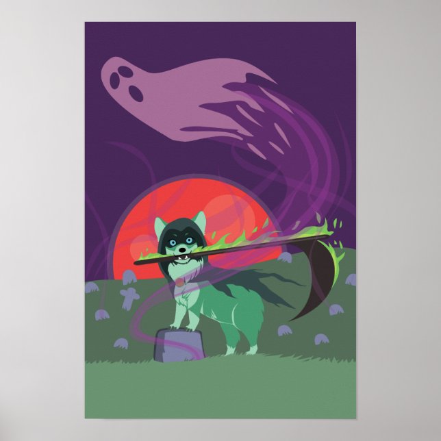 Grim Reaper Puppy Poster (Front)