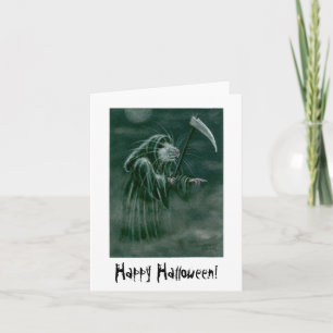Grim Reaper Rat, Happy Halloween! Card