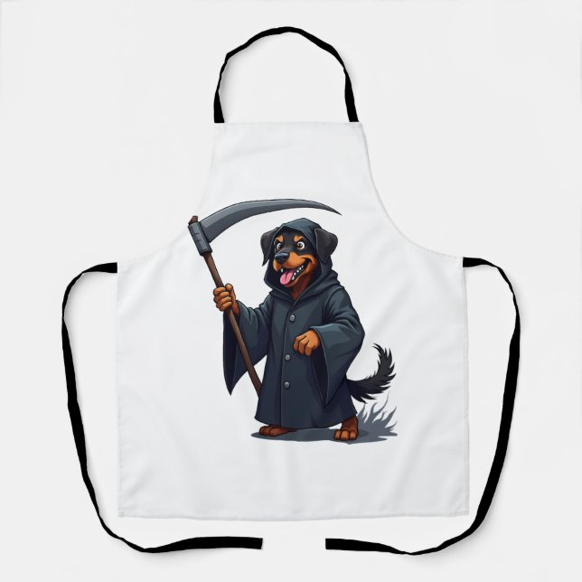 Grim Reaper Rottweiler Dog Apron (Front)