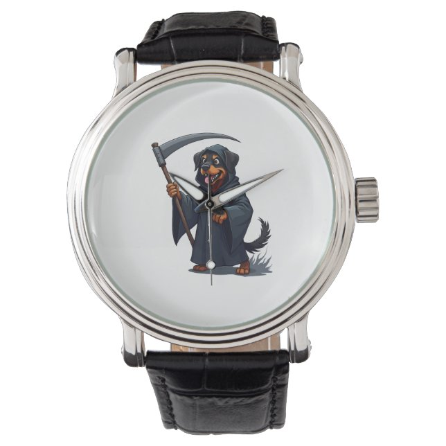 Grim Reaper Rottweiler Dog Watch (Front)