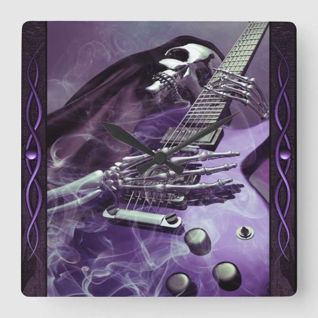Grim Reaper’s Guitar Wall Clock (Front)