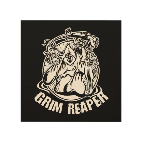 Grim Reaper Scary Halloween Wood Wall Decor