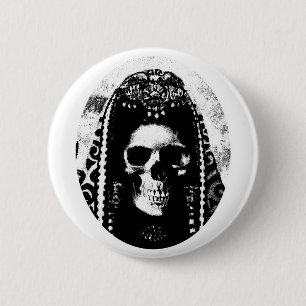 Grim Reaper Skull Design 2 Inch Round Button