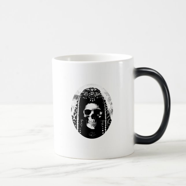Grim Reaper Skull Design Magic Mug (Right)