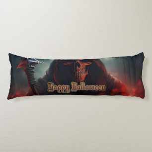 Grim Reaper Skull Halloween Spooky Art Body Pillow