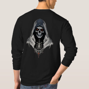 "Grim Reaper Skull Long Sleeve T-Shirt - Gothic Sk
