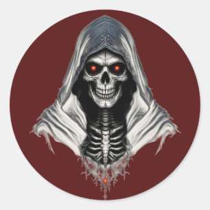 Grim Reaper Skull Sticker