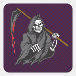 Grim Reaper Square Sticker