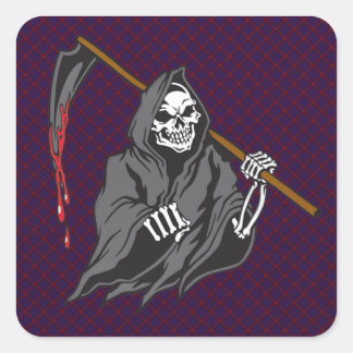 Grim Reaper Square Sticker