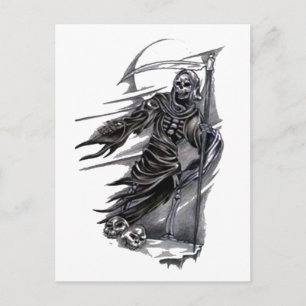 Grim Reaper Taking Souls Postcard