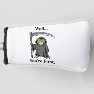 Grim Reaper Well You Are First Halloween   Golf Head Cover