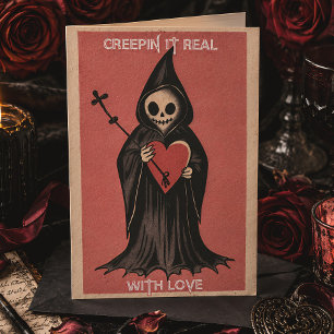 Grim Reaper with Heart Gothic Valentine’s Day Card