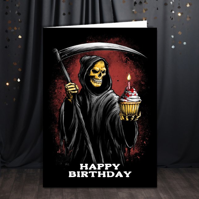 Grim Reaper with Scythe Birthday Card (Creator Uploaded)