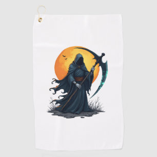 Grim Reaper with Scythe � Scary Halloween Shirt Golf Towel