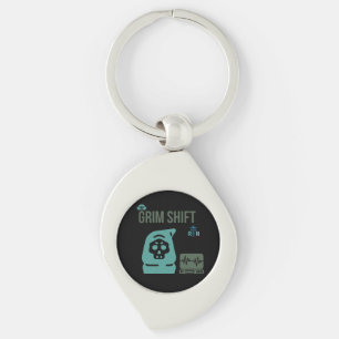Grim Shift Nurse- Dark Humour Gift for ICU and ER Keychain