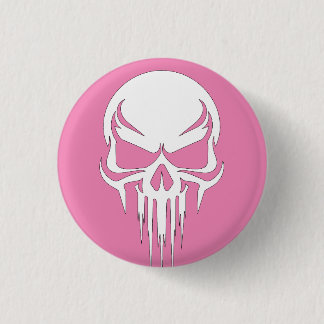 Grim Specter Dripping Skull Graphic 1 Inch Round Button
