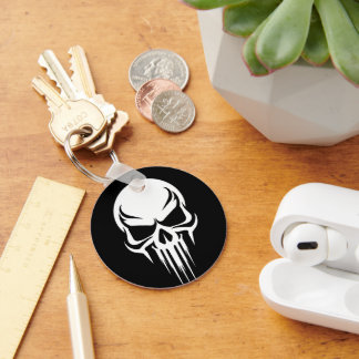 Grim Specter Dripping Skull Graphic Keychain