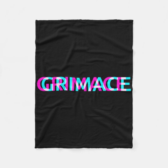 Grimace Edgy Aesthetic Grunge Emo Pastel Goth Hall Fleece Blanket (Front)