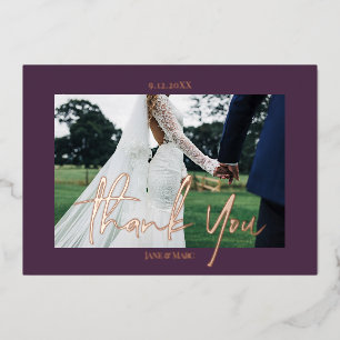 Grimace Mariage Real Foil 2 photos Merci Cartes