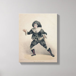 Grimaldi as Scaramouche, from the Commedia dell'Ar Canvas Print