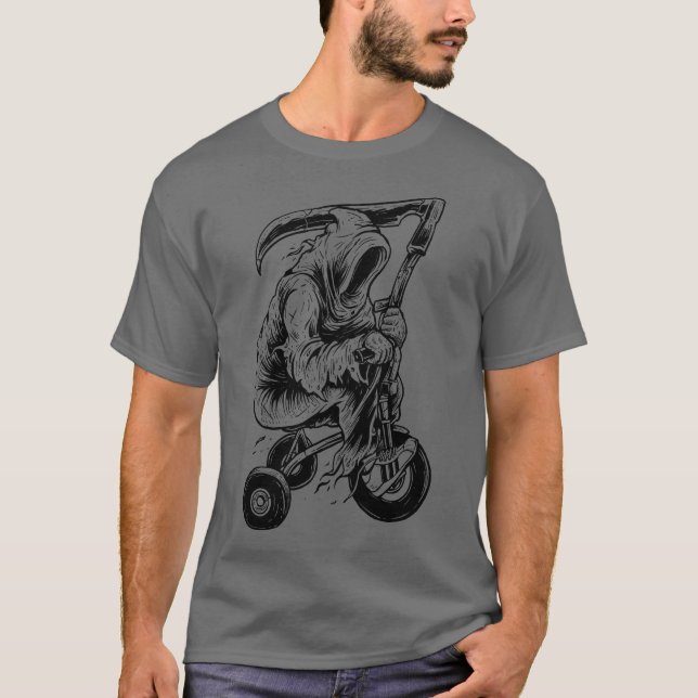Grimm Reaper Biker T-Shirt (Front)