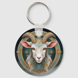 Grimmloch Goat Emblem Fantasy RPG Keychain