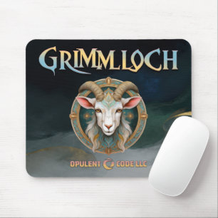Grimmloch Goat Emblem Fantasy RPG Mouse Pad