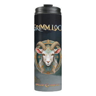 Grimmloch Goat Emblem Fantasy RPG Thermal Tumbler