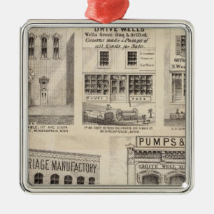 Grimshaw and Town, Minnesota Metal Ornament