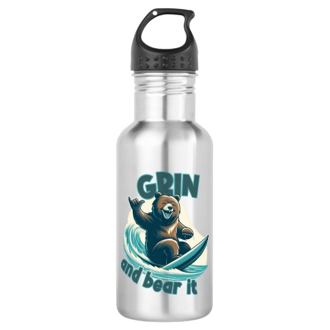 Grin And Bear It 532 Ml Water Bottle (Front)