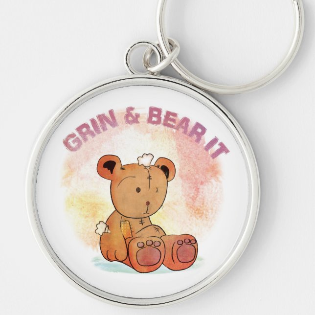 grin and bear it keychain (Front)