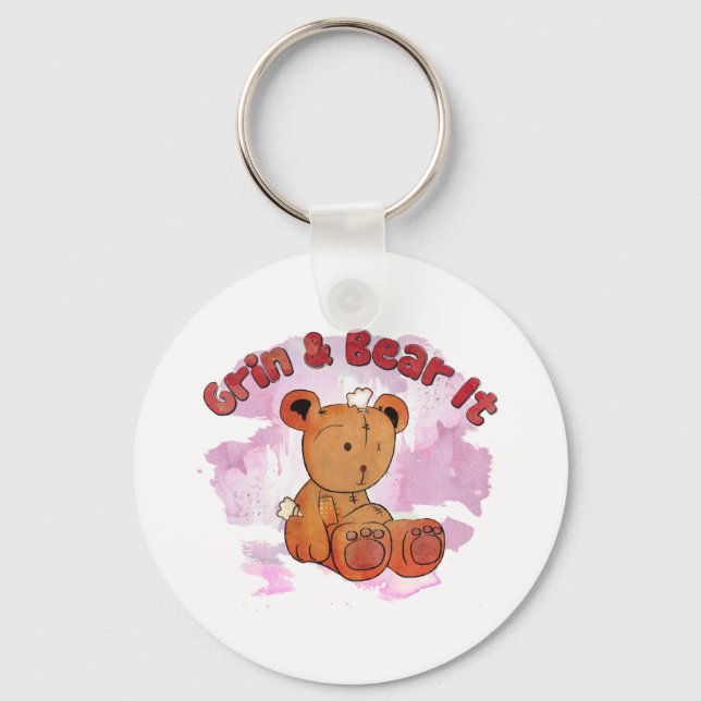 grin and bear it keychain (Front)