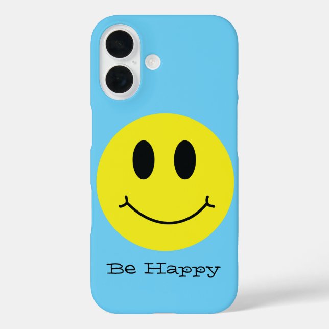 Grin Face Classic Be Happy Case-Mate iPhone Case (Back)