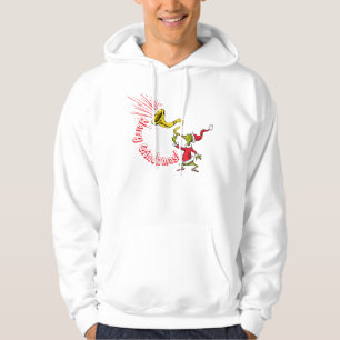 Grinch Blowing the Merry Grinchmas Horn Hoodie