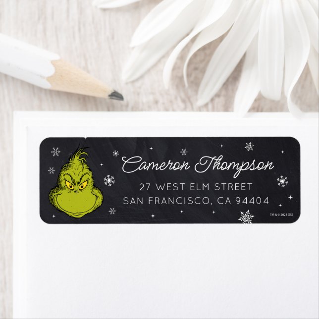 Grinch Chalkboard Anniversaire (En situation)