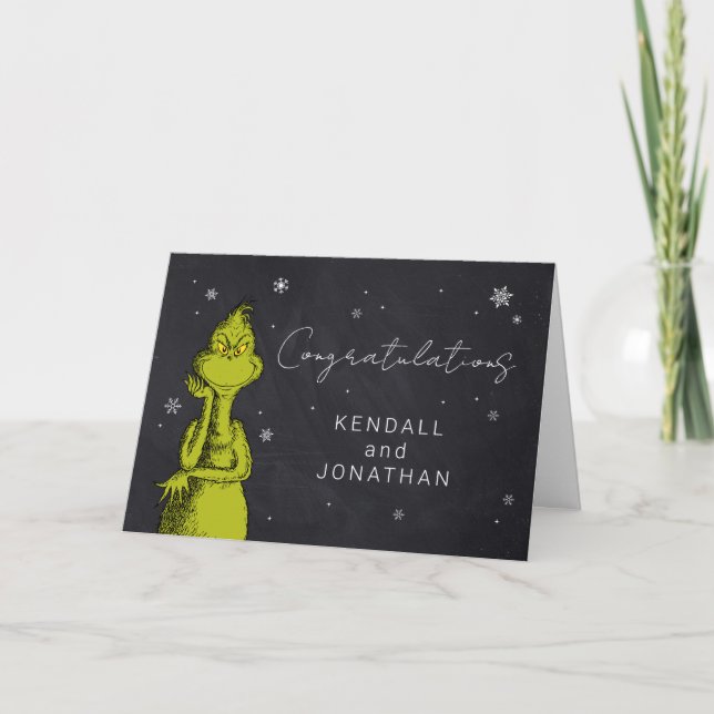 Grinch Chalkboard Baby Shower Card (Front)